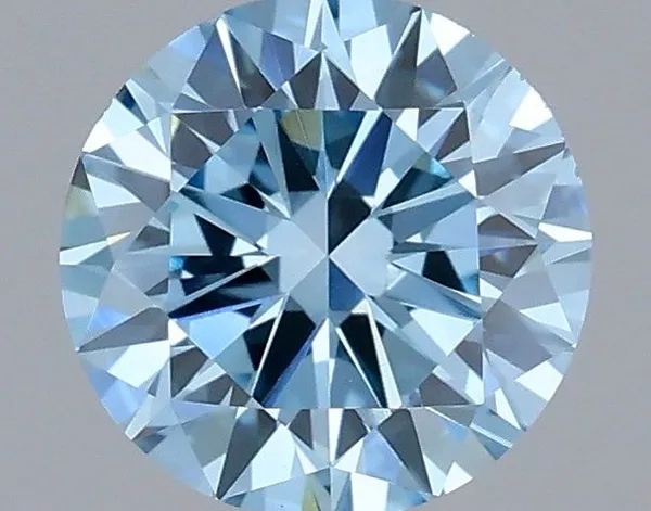 1ct ROUND Fancy Vivid Blue VS1 Coloured Lab diamond