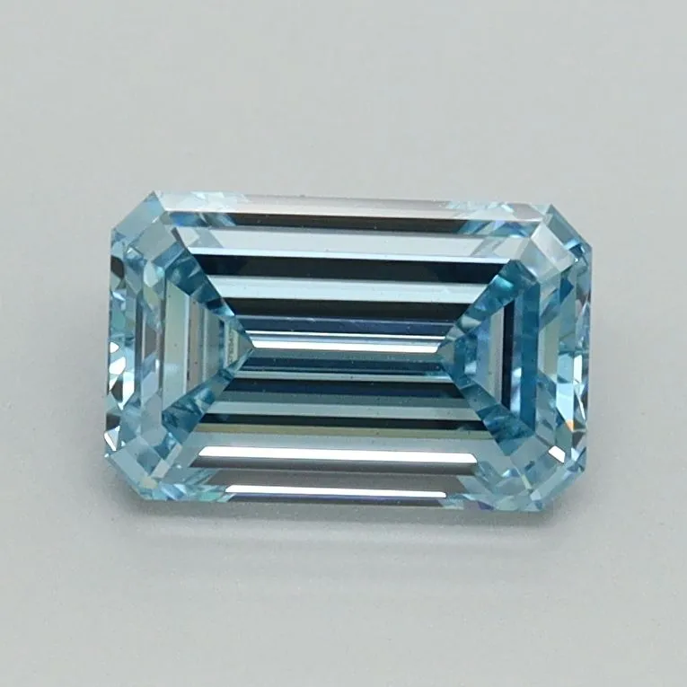 1.06ct EMERALD Fancy Intense Blue VS1 Coloured Lab diamond