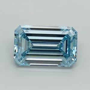 1.06ct EMERALD Fancy Intense Blue VS1 Coloured Lab diamond
