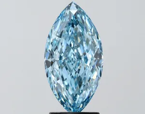 2.53ct MARQUISE Fancy Vivid Blue VVS2 Coloured Lab diamond