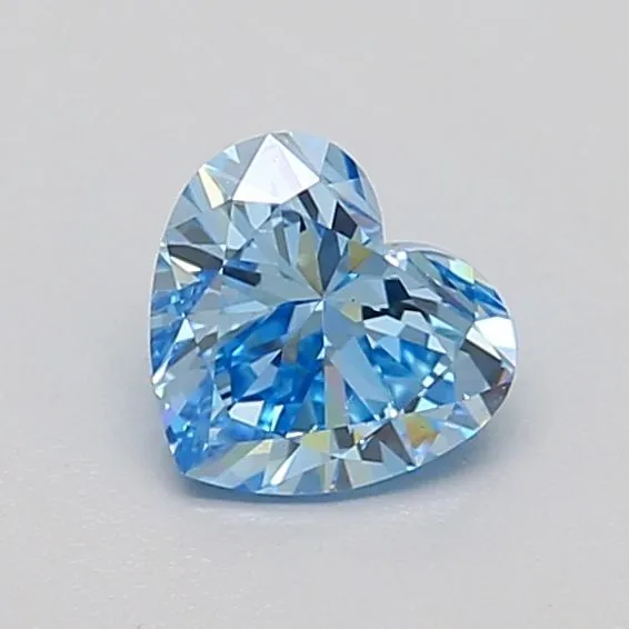 0.58ct HEART Fancy Vivid Blue VS2 Coloured Lab diamond