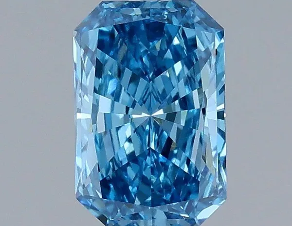 1.04ct RADIANT Fancy Vivid Blue VVS1 Coloured Lab diamond