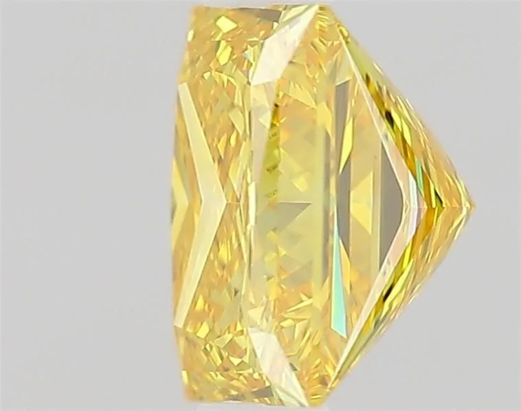 1.11ct PRINCESS Fancy Vivid Yellow VS2 Coloured Lab diamond