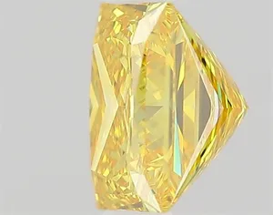 1.11ct PRINCESS Fancy Vivid Yellow VS2 Coloured Lab diamond