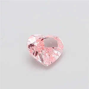 1.02ct HEART Fancy Vivid Pink VVS1 Coloured Lab diamond