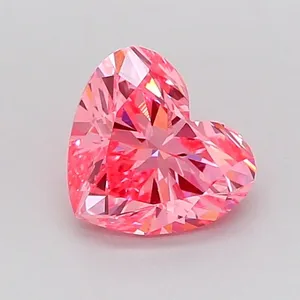 1ct HEART Fancy Vivid Pink VS1 Coloured Lab diamond