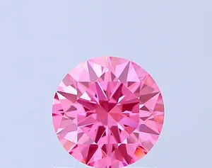 0.91ct ROUND Fancy Vivid Pink VS1 Coloured Lab diamond