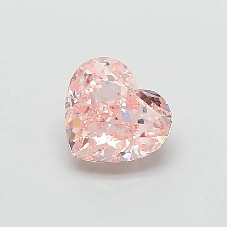 1.00ct HEART Fancy Pink VS2 Coloured Lab diamond
