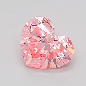 1.01ct HEART Fancy Intense Pink VVS2 Coloured Lab diamond
