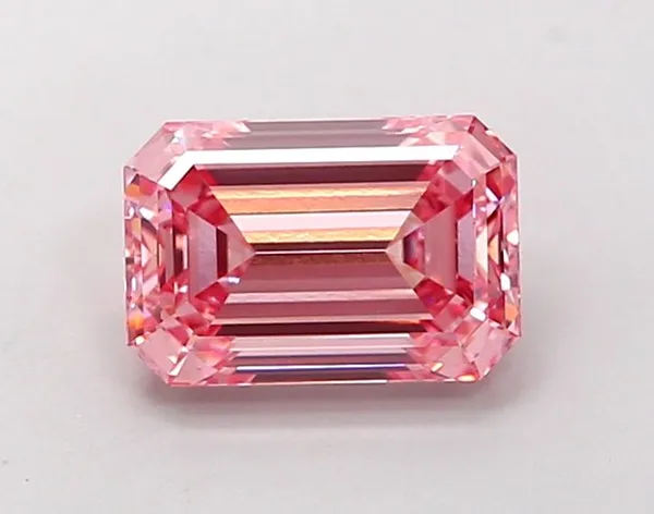 1.43ct EMERALD Fancy Intense Pink VVS2 Coloured Lab diamond