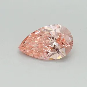 0.32ct PEAR Fancy Vivid Pink VS2 Coloured Lab diamond