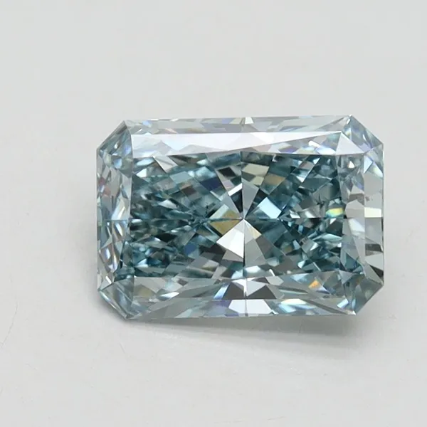 1.18ct RADIANT Fancy Vivid Blue VS2 Coloured Lab diamond