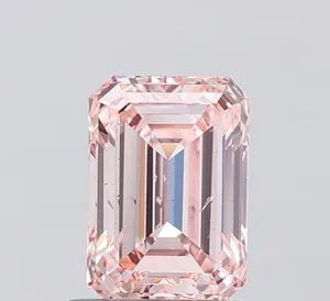 1ct EMERALD Fancy Pink SI2 Coloured Lab diamond