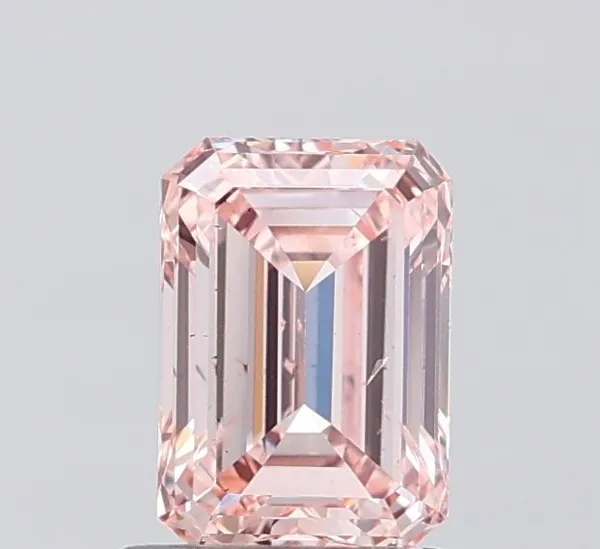1ct EMERALD Fancy Pink SI2 Coloured Lab diamond