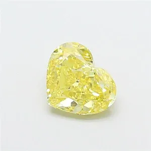 1.02ct HEART Fancy Intense Yellow VS1 Coloured Lab diamond