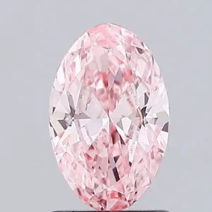 1ct OVAL Fancy Vivid Pink VS1 Coloured Lab diamond