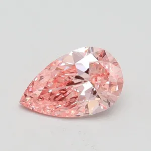 0.52ct PEAR Fancy Intense Pink SI2 Coloured Lab diamond