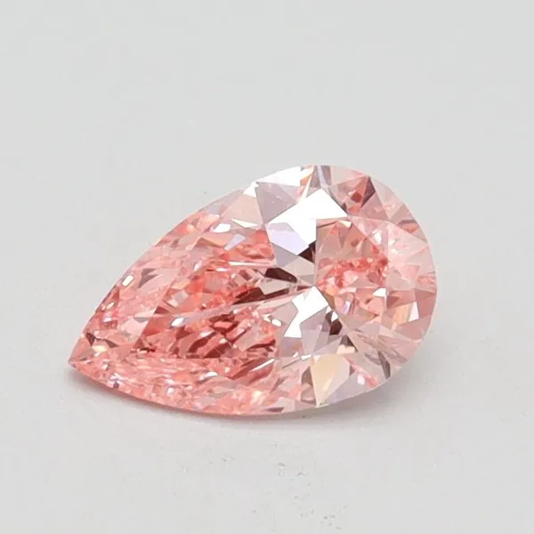 0.52ct PEAR Fancy Intense Pink SI2 Coloured Lab diamond