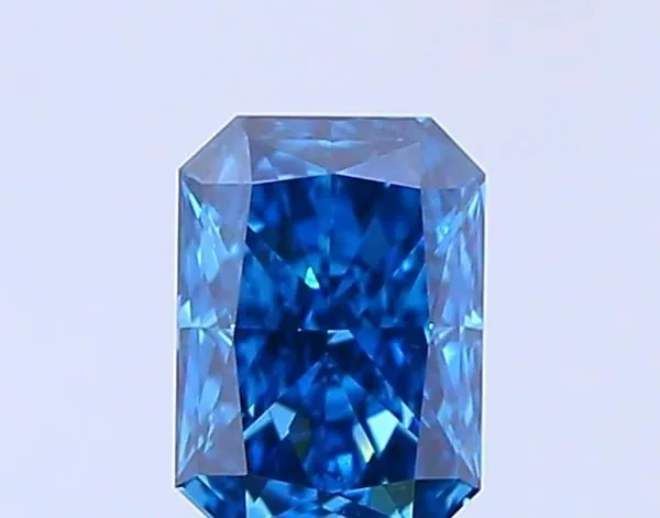 0.56ct RADIANT Fancy Vivid Blue VS2 Coloured Lab diamond