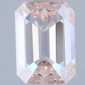 0.56ct EMERALD Fancy Pink VS2 Coloured Lab diamond