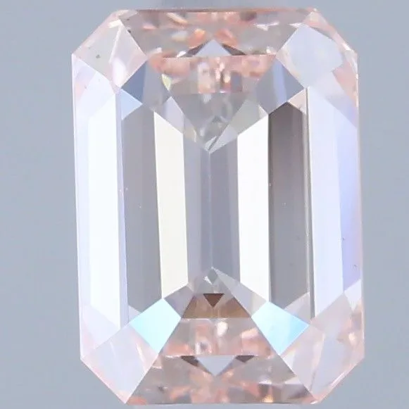 0.56ct EMERALD Fancy Pink VS2 Coloured Lab diamond