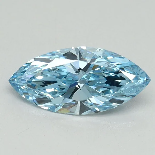 1.01ct MARQUISE Fancy Vivid Blue VVS2 Coloured Lab diamond