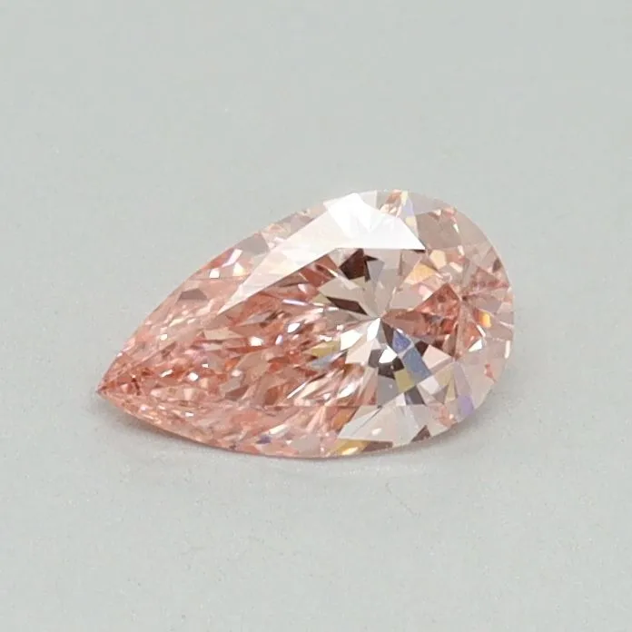 0.31ct PEAR Fancy Vivid Pink VS2 Coloured Lab diamond