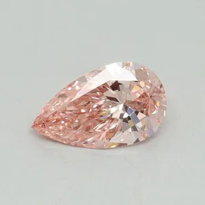 0.31ct PEAR Fancy Vivid Pink VS2 Coloured Lab diamond