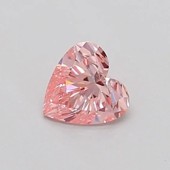 0.34ct HEART Fancy Intense Pink VS1 Coloured Lab diamond