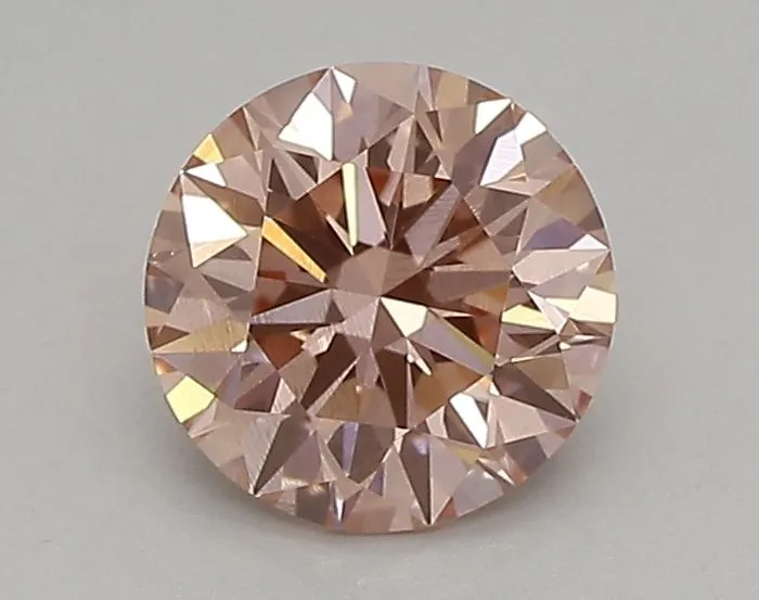 0.63ct ROUND Fancy Vivid Pink SI1 Coloured Lab diamond