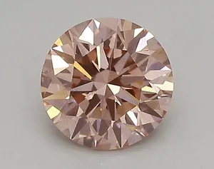 0.63ct ROUND Fancy Vivid Pink SI1 Coloured Lab diamond
