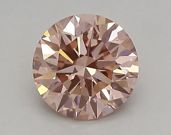 0.63ct ROUND Fancy Vivid Pink SI1 Coloured Lab diamond