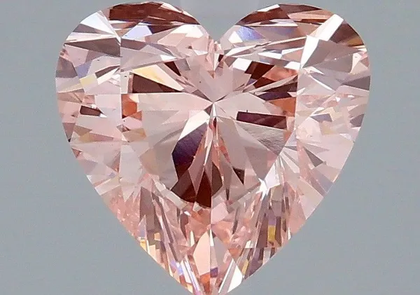 1.54ct HEART Fancy Intense Pink VS1 Coloured Lab diamond