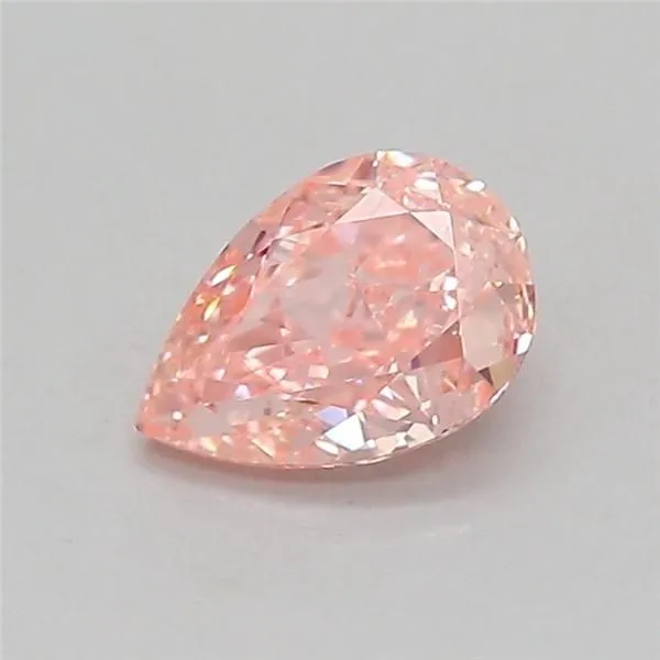0.52ct PEAR Fancy Vivid Pink VVS1 Coloured Lab diamond