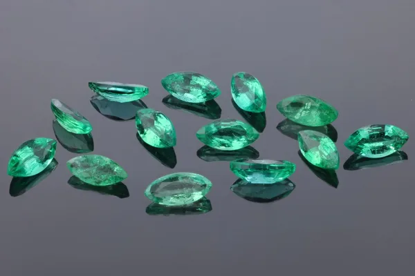 0.13ct Green Emerald, Marquise cut gemstone