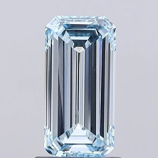 0.93ct EMERALD Fancy Intense Blue VS1 Coloured Lab diamond