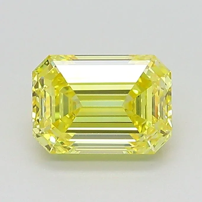 1.02ct EMERALD Fancy Intense Yellow VS2 Coloured Lab diamond