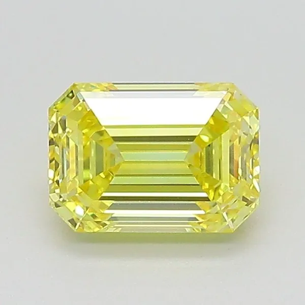 1.02ct EMERALD Fancy Intense Yellow VS2 Coloured Lab diamond