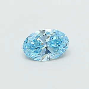 1.05ct OVAL Fancy Vivid Blue VS1 Coloured Lab diamond