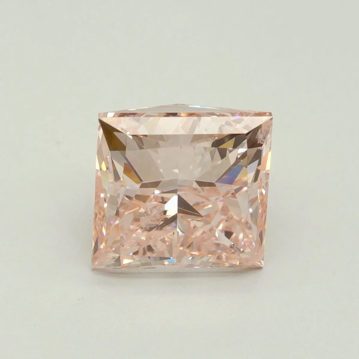 5.01ct PRINCESS Fancy Intense Pink SI1 Coloured Lab diamond