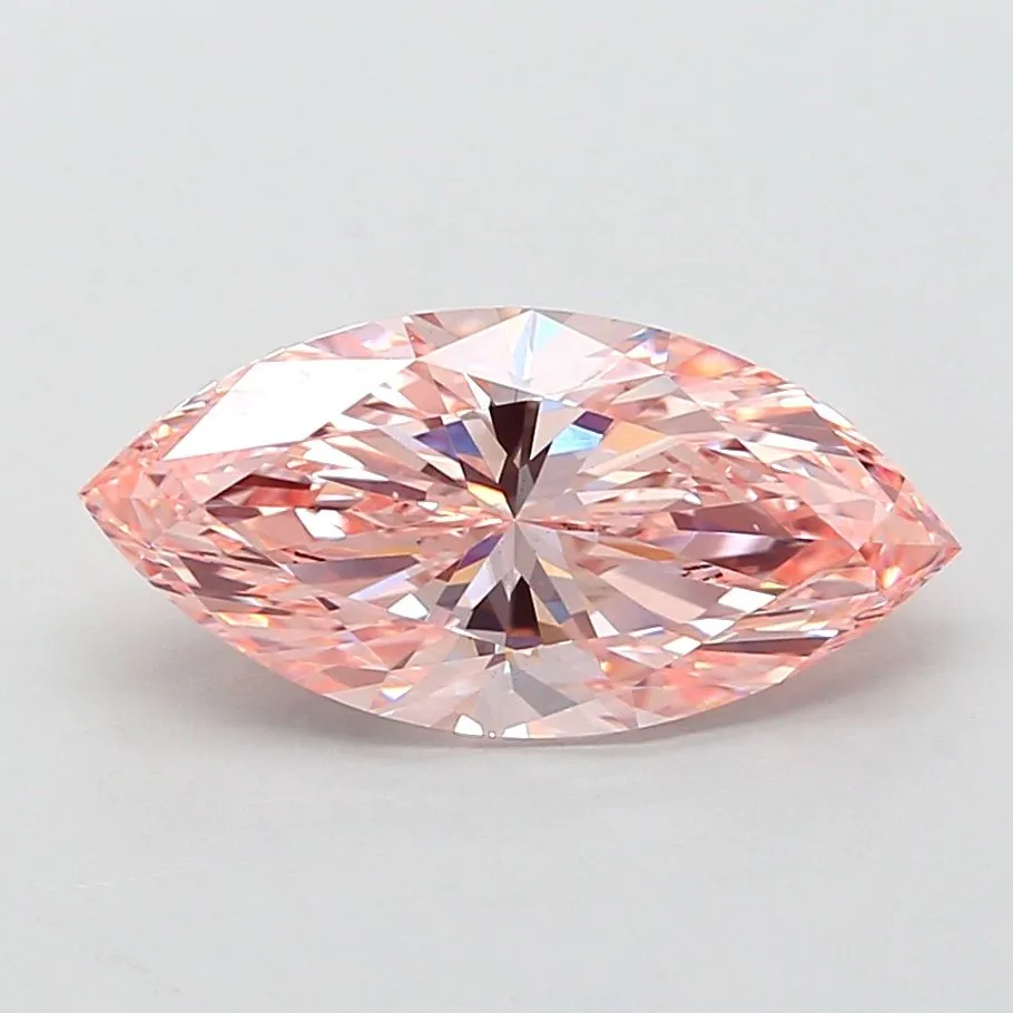 3.00ct MARQUISE Fancy Intense Pink VS1 Coloured Lab diamond