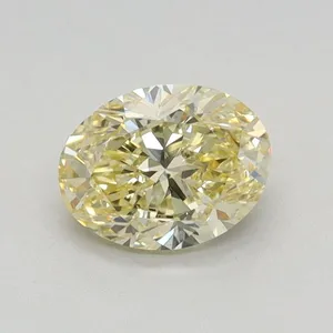 0.69ct OVAL Fancy Intense Yellow VS1 Coloured Lab diamond