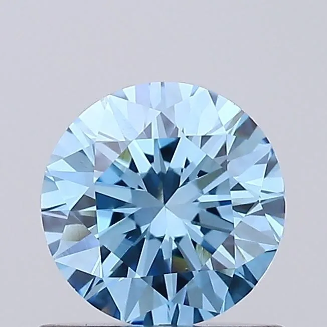 0.78ct ROUND Fancy Vivid Blue VS1 Coloured Lab diamond