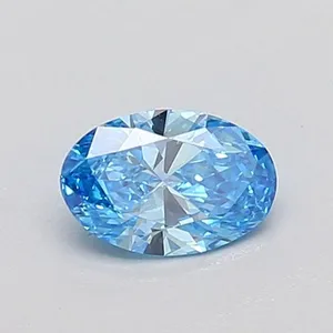 0.38ct OVAL Fancy Vivid Blue VS1 Coloured Lab diamond