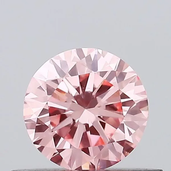 0.44ct ROUND Fancy Vivid Pink VS1 Coloured Lab diamond