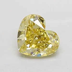 1.21ct HEART Fancy Intense Yellow VVS2 Coloured Lab diamond