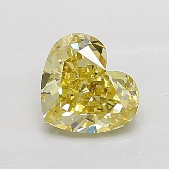 1.21ct HEART Fancy Intense Yellow VVS2 Coloured Lab diamond