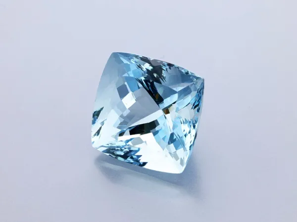 13.19ct Blue Aquamarine, Cushion cut gemstone