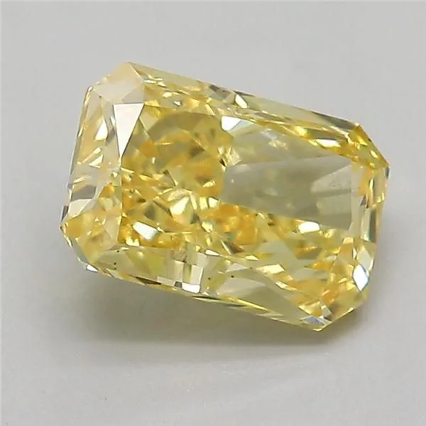 1.08ct RADIANT Fancy Intense Yellow VS1 Coloured Lab diamond
