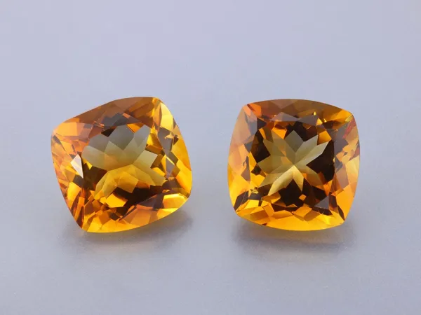 7.05ct Yellow Citrine, Cushion cut gemstone